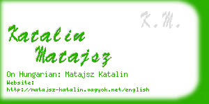 katalin matajsz business card
